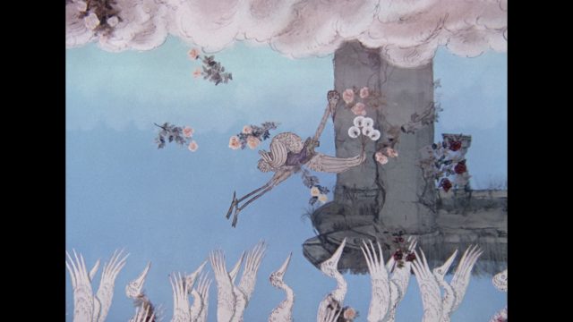 アオサギとツル