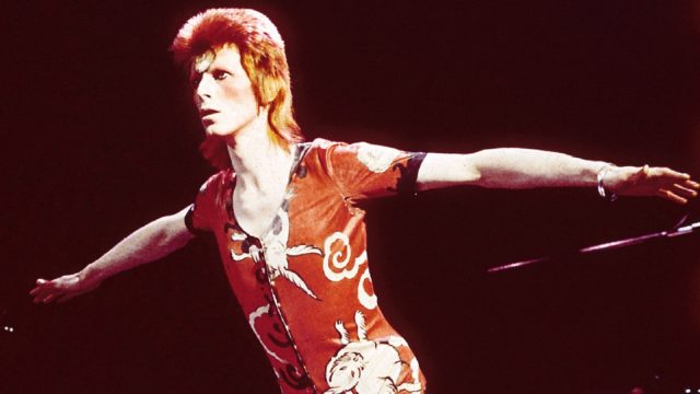 David Bowie live at Hammersmith Odeon on Ziggy Stardust tour.